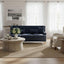 Bondi Hamptons 3 Seat Sofa Navy W/White Piping
