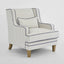 Bondi Armchair Blue Pinstripe