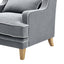 Bondi Armchair Grey W/ White Piping