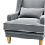 Bondi Armchair Grey W/ White Piping