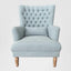 Bayside Pistachio Button Tufted Winged Armchair