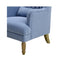 Bayside Slate Blue Button Tufted Winged Armchair