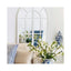 Bayside Slate Blue Button Tufted Winged Armchair