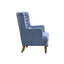 Bayside Slate Blue Button Tufted Winged Armchair