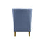 Bayside Slate Blue Button Tufted Winged Armchair