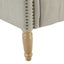 Maurice Natural Linen Buttoned Armchair W/ Studs