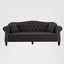 Vaucluse Buttoned 3 Seat Sofa Charcoal W/ Studs
