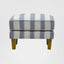Bondi Ottoman Blue Sky Stripe W/ Blue Piping