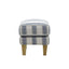 Bondi Ottoman Blue Sky Stripe W/ Blue Piping