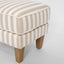 Bondi Ottoman Natural Stripe