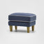 Bondi Ottoman Navy with White Piping