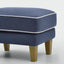 Bondi Ottoman Navy with White Piping