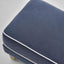 Bondi Ottoman Navy with White Piping
