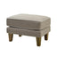 Bondi Ottoman Natural with White Piping