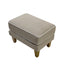 Bondi Ottoman Natural with White Piping
