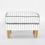 Bondi Hamptons Ottoman Blue/White Pin Stripe*