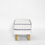 Bondi Hamptons Ottoman Blue/White Pin Stripe*