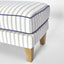 Bondi Hamptons Ottoman Blue/White Pin Stripe*