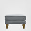 Bondi Ottoman Grey with White Piping
