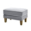 Bondi Ottoman Grey with White Piping