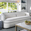 Brighton Hamptons 3 seat sofa Ivory with blue piping
