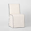 Clifton Dining Chair Slip Cover Ivory w/ Navy Piping