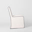 Clifton Dining Chair Slip Cover Ivory w/ Navy Piping