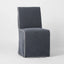 Clifton Dining Chair Slip Cover Navy w/ White Piping