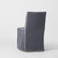 Clifton Dining Chair Slip Cover Navy w/ White Piping