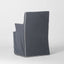 Clifton Dining Chair w/Arms Slip Cover Navy with Ivory Piping