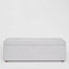 Newport Storage Ottoman White & Blue Pin Stripe