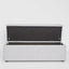 Newport Storage Ottoman White & Blue Pin Stripe