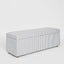 Newport Storage Ottoman White & Blue Pin Stripe