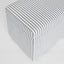 Newport Storage Ottoman White & Blue Pin Stripe