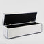 Brighton Storage Ottoman Ivory with Blue Piping