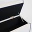 Brighton Storage Ottoman Ivory with Blue Piping
