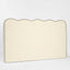 Avoca Bedhead King Ivory with Chocolate Piping