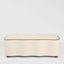 Avoca Ottoman Ivory with Chocolate Piping