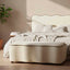 Avoca Ottoman Ivory with Chocolate Piping