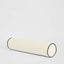 Brighton Bolster Cushion Ivory with Blue Piping