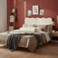 Avoca Bolster Cushion Ivory with Chocolate Piping