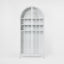 Hamptons Arched Glass Doors Cabinet White