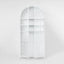 Hamptons Arched Glass Doors Cabinet White