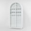 Hamptons Arched Glass Doors Cabinet White