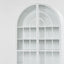 Hamptons Arched Glass Doors Cabinet White