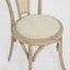 Round Rattan Back Dining Chair Natural