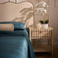 Raya White Shell & Bamboo Bedside Table.