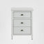 Dakota Bed Side Table 3 Drawer White