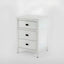 Dakota Bed Side Table 3 Drawer White