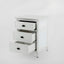 Dakota Bed Side Table 3 Drawer White
